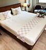 Beige Geometric 100% Cotton 96 x 18 Inches Bed Runner