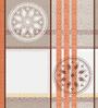 Beige Geometric 180 TC Microfiber Single Bedsheet With 1 Pillow Cover