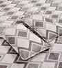 Beige Geometric 300 TC Cotton Blend King Size Double Bedsheet with 2 Pillow Covers