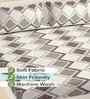 Beige Geometric 300 TC Cotton Blend King Size Double Bedsheet with 2 Pillow Covers