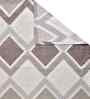 Beige Geometric 300 TC Cotton Blend King Size Double Bedsheet with 2 Pillow Covers