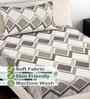 Beige Geometric 300 TC Cotton Blend Single Bedsheet with 1 Pillow Cover