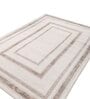 Beige Geometric 5X7 Machine Made Carpet