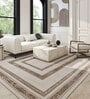 Beige Geometric 5X7 Machine Made Carpet