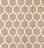 Beige Geometric Jute 4 ft x 6 ft Hand Woven Carpet