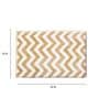 Beige Geometric Microfibre 24x16 Inches Super Soft Bath Mat