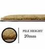 Beige Solid Microfibre 24x16 Inches AntiSkid Bath Mat