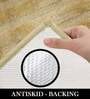 Beige Solid Microfibre 24x16 Inches AntiSkid Bath Mat