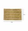 Beige Solid Microfibre 24x16 Inches AntiSkid Bath Mat