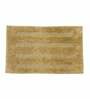 Beige Solid Microfibre 24x16 Inches AntiSkid Bath Mat