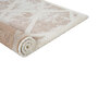 Beige Geometric Polyester 3 ft X 5 ft Machine Made Carpet