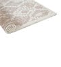 Beige Geometric Polyester 4 ft X 6 ft Machine Made Carpet
