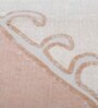 Beige Geometric Polyester 5 ft x 7 ft Hand Knotted Carpet