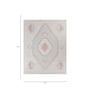 Beige Geometric Polyester 5 ft x 7 ft Hand Knotted Carpet