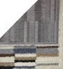 Beige Geometric Polyester 59x24 Inches Machine Made Floor Runner