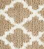 Beige Trellis Traditional Polyester 24x16 Inches AntiSkid Bath Mat