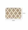 Beige Trellis Traditional Polyester 24x16 Inches AntiSkid Bath Mat
