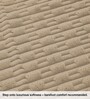 Beige Geometric Polyester Blend 3 X 5 Feet Rabbit Fur Machine Made Carpet
