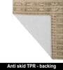 Beige Geometric Polyester Blend 4 X 6 Feet Machine Made Carpet