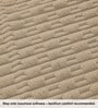 Beige Geometric Polyester Blend 4 X 6 Feet Machine Made Carpet