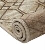 Beige Geometric Polypropylene 2 x 5 Feet Machine Made Runner