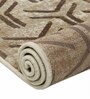 Beige Geometric Polypropylene 2 x 5 Feet Machine Made Runner