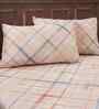Beige Geometric Print 200 TC Cotton Single Bed Sheet with 1 Pillow Cover Eclectic Geo Collection