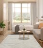 Beige Geometric Wool 5 ft x 7 ft Hand Tufted Carpet