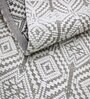 Beige Geometric Wool 5 x 7 Feet Hand Woven Carpet