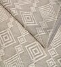Beige Geometric Wool 5 x 7 Feet Hand Woven Carpet