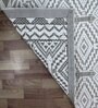 Beige Geometric Wool 5 x 7 Feet Hand Woven Carpet