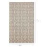 Beige Geometric Wool 5 x 7 Feet Hand Woven Carpet