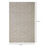 Beige Geometric Wool 5 x 7 Feet Hand Woven Carpet