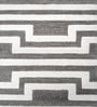 Beige Geometric Wool And Cotton 8 X 5 Feet Hand Tufted Carpet