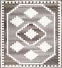 Beige Geometric Wool And Cotton 8 X 5 Feet Hand Tufted Carpet
