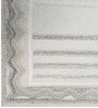 Beige Geometric Wool And Cotton 8 X 5 Feet Hand Tufted Carpet