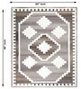 Beige Geometric Wool And Cotton 8 X 5 Feet Hand Tufted Carpet