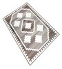Beige Geometric Wool And Cotton 8 X 5 Feet Hand Tufted Carpet