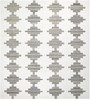 Beige Geometric Wool And Cotton 8 X 5 Feet Hand Tufted Carpet