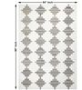 Beige Geometric Wool And Cotton 8 X 5 Feet Hand Tufted Carpet