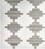 Beige Geometric Wool And Cotton 8 X 5 Feet Hand Tufted Carpet