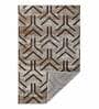 Beige Geometric Polypropylene 4 ft x 6 ft Machine Made Carpet