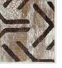 Beige Geometric Polypropylene 4 ft x 6 ft Machine Made Carpet