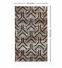 Beige Abstract Polypropylene 5 ft x 7 ft Machine Made Carpet