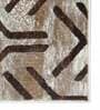 Beige Abstract Polypropylene 5 ft x 7 ft Machine Made Carpet