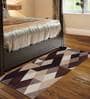 Geometric Pattern Wool 5 X 2 Feet Hand Tufted Bedside Runner