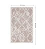Beige Geometric Polyester 3 ft X 5 ft Machine Made Carpet
