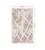 Beige Geometric Polyester 3 ft X 5 ft Machine Made Carpet