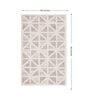 Beige Geometrical Polyester 3 ft X 5 ft Machine Made Carpet