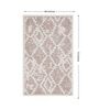 Beige Geometric Polyester 4 ft X 6 ft Machine Made Carpet